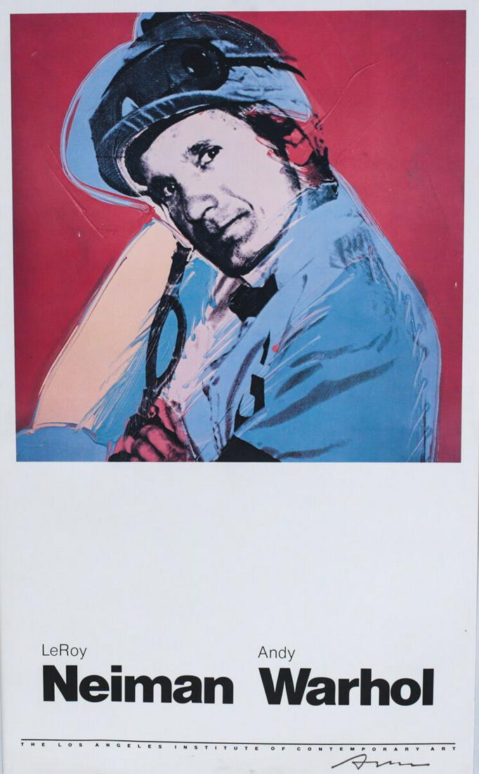 Andy Warhol American Photo lithograph on paper, 'Willie Shoemaker'  Signed (1 of 3)