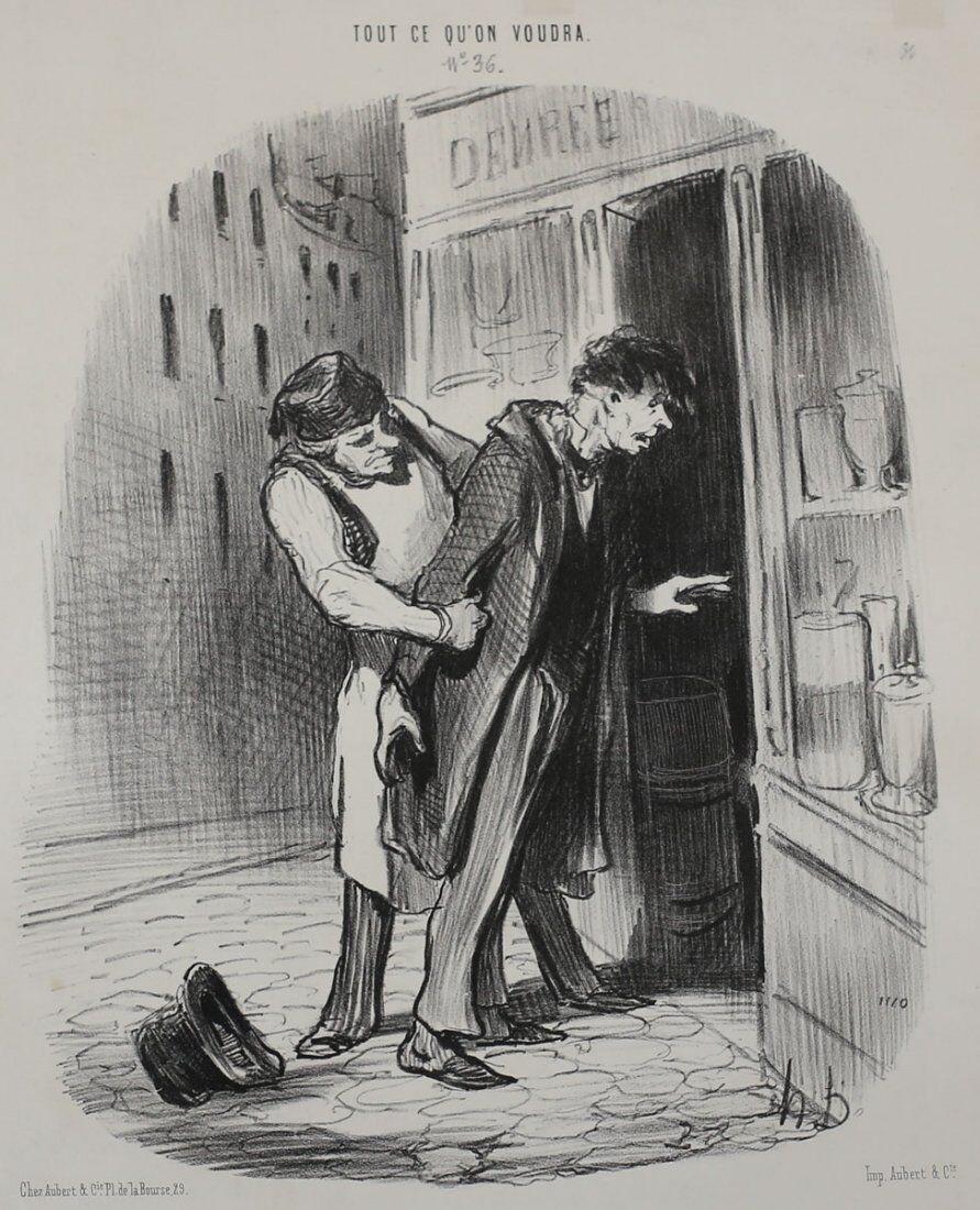 Honore Daumier France 1808-1879 J'veux a' boire!... Le Charivari 1849 (1 of 2)