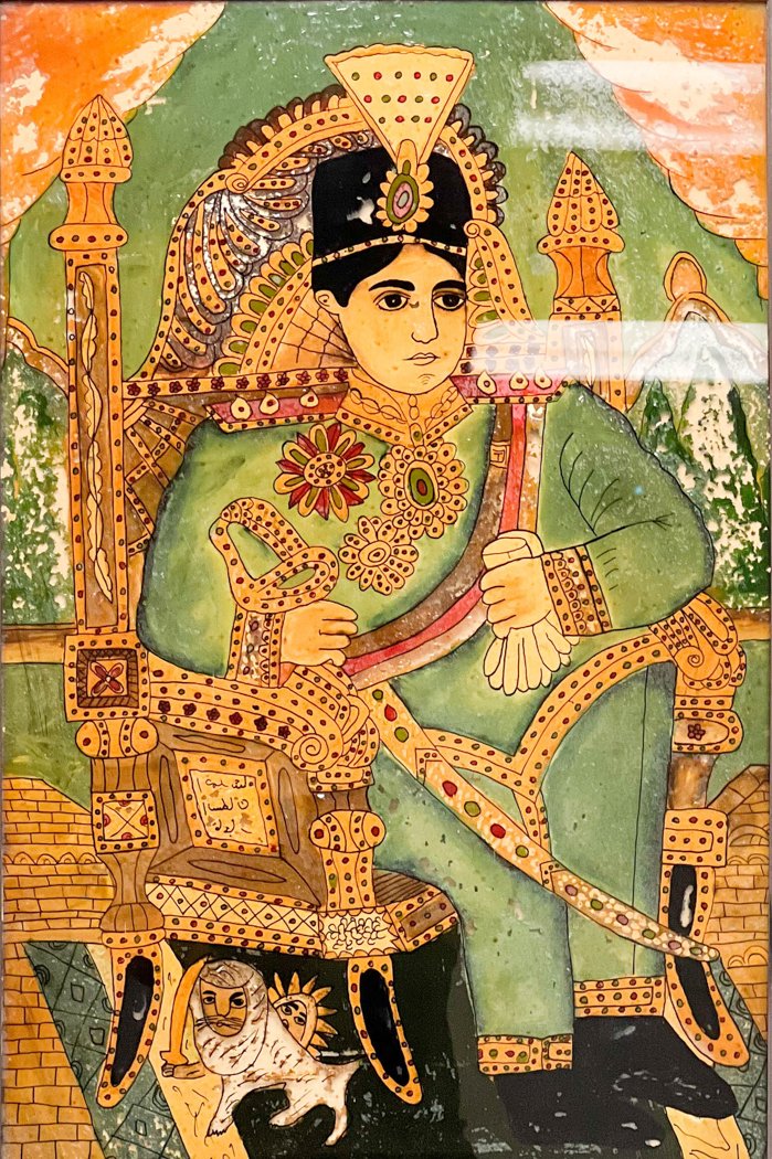 Persian Reverse Painted Glass Painting (1 of 5)