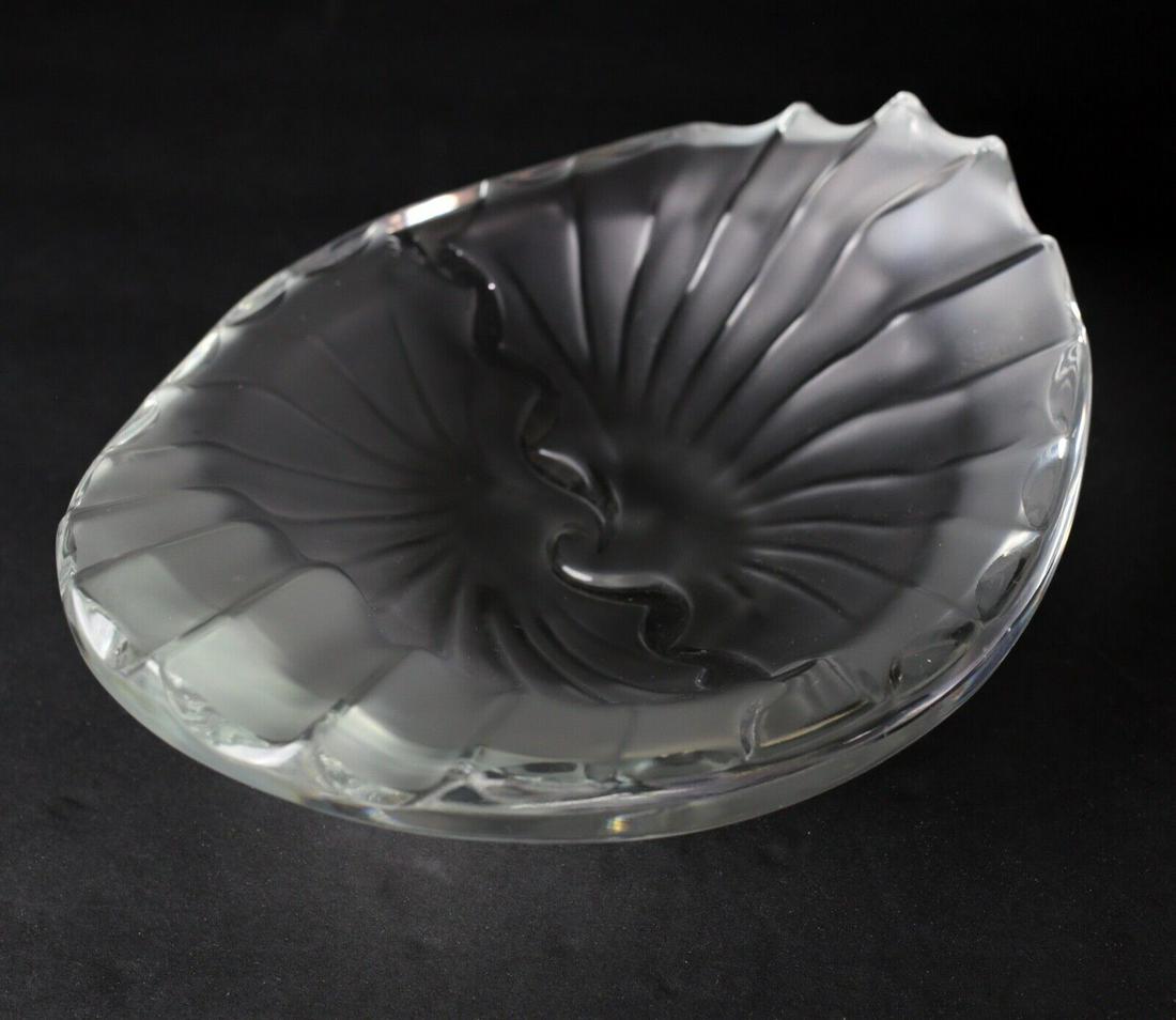 Lalique Art Glass Cigar Ashtray / Bowl, fluted design with polished waves (1 of 5)