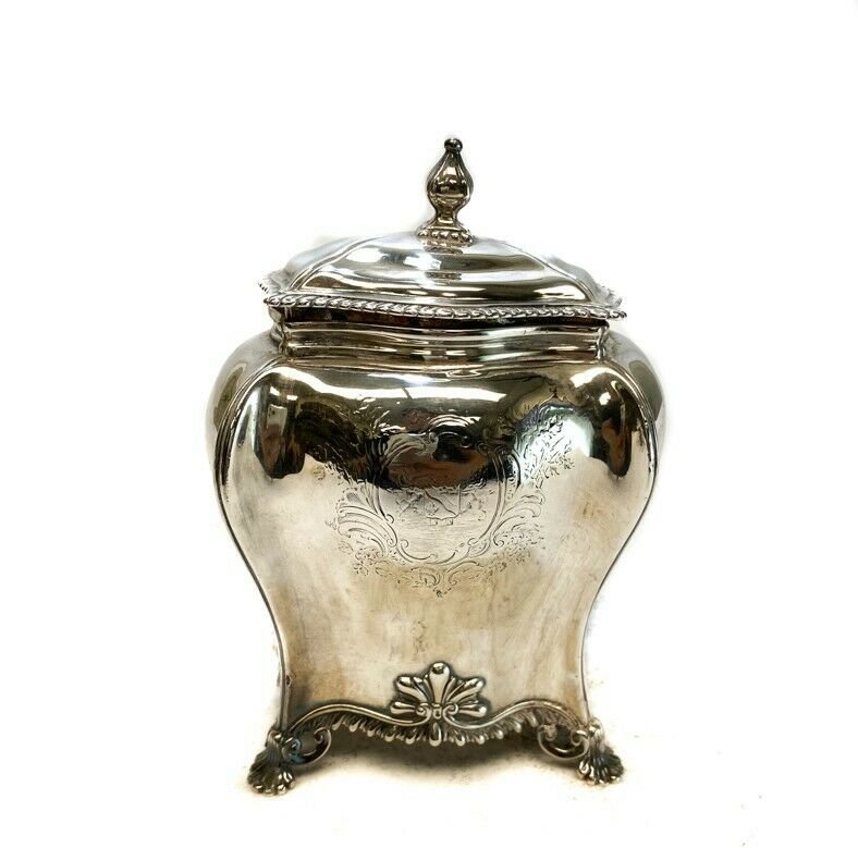 Daniel Smith & Robert Sharp George III English Sterling Silver Tea Caddy 1766 (1 of 3)