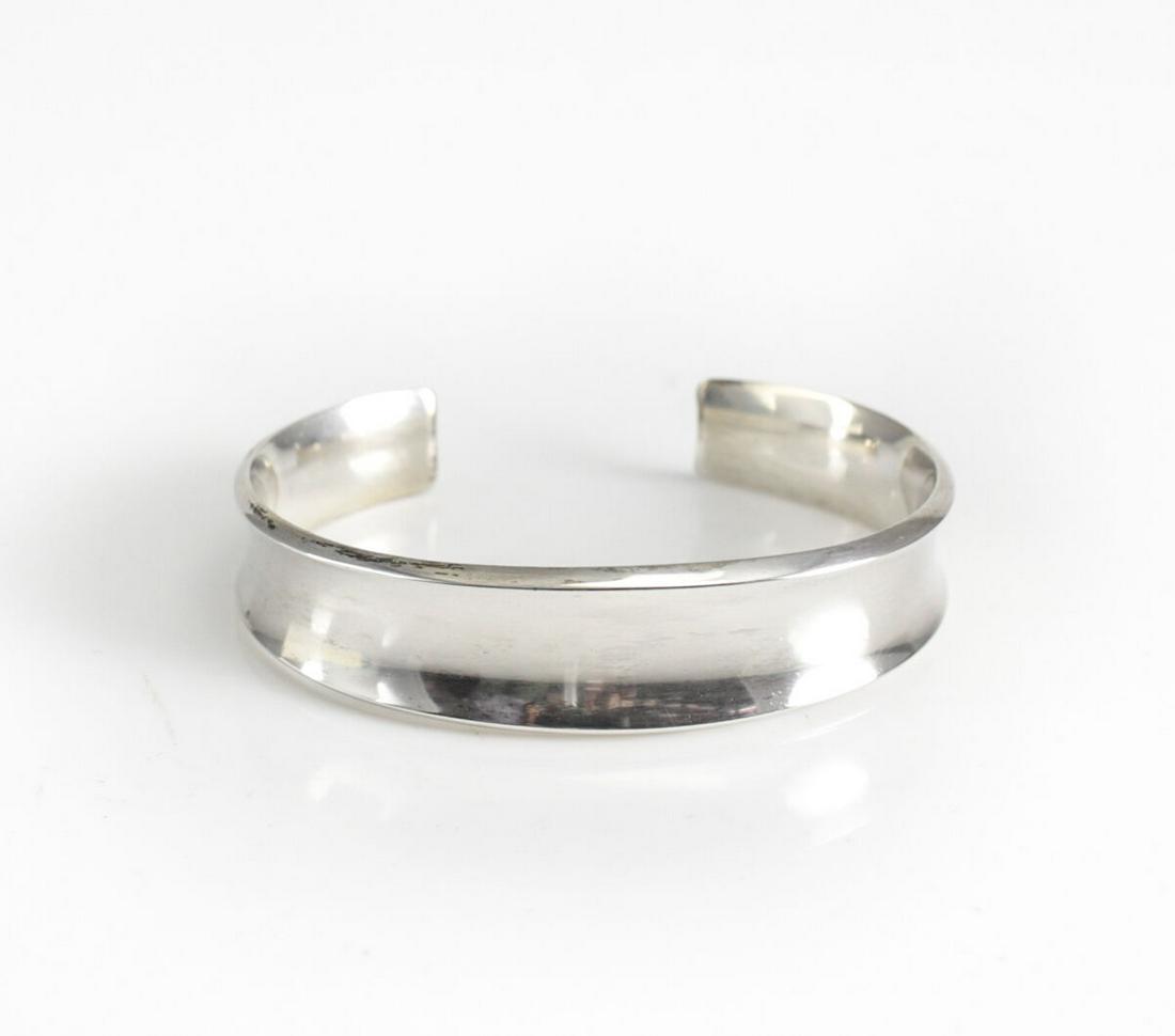 Sterling Silver Anton Michelsen Modernist Bangle Cuff Bracelet. Mid Century. (1 of 3)