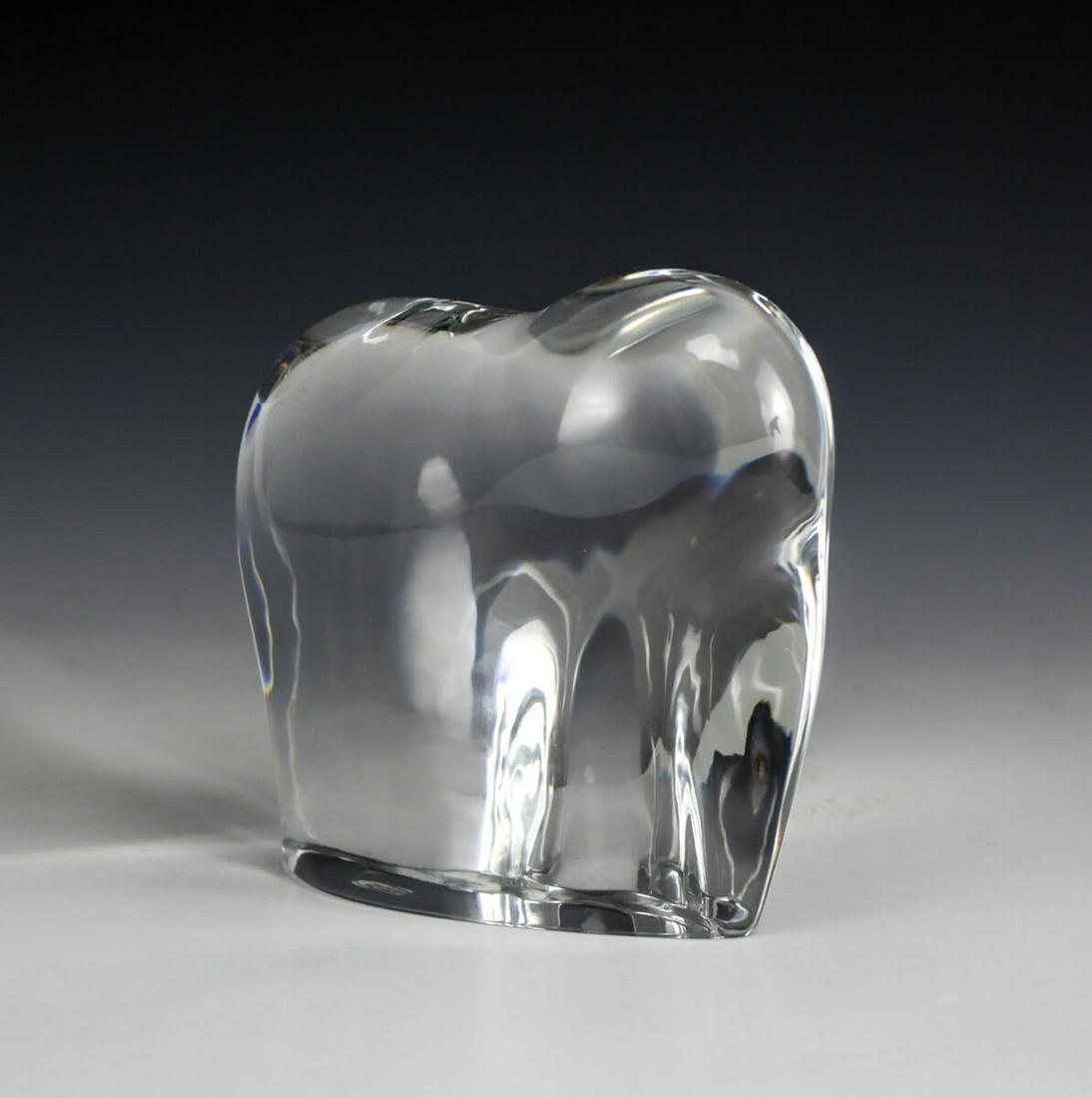 Baccarat Art Glass Crystal Asian Elephant figurine paperweight 5", modernist (1 of 3)