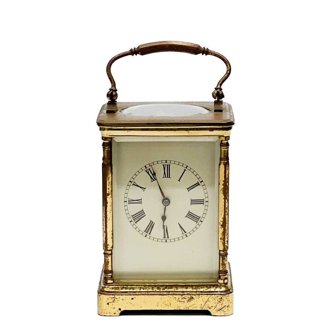 Gilt Bronze & Glass Carriage Clock (1 of 5)