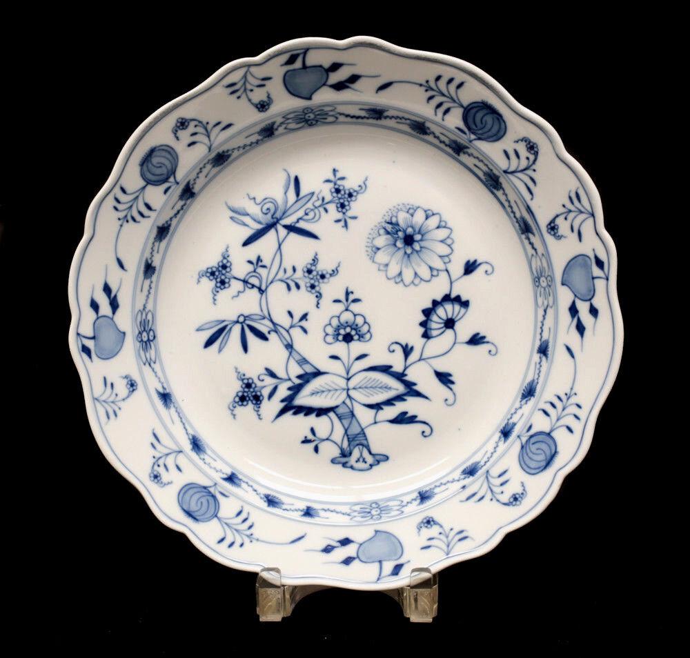 Meissen Blue Onion Round 12" Chop Plate Platter Crossed sword marks: Meissen Blue Onion Round Chop Plate Platter, Crossed sword marks. Blue on white. 3lbs Approx. Measurements: 12.25" diameter. Domestic Shipping: $25