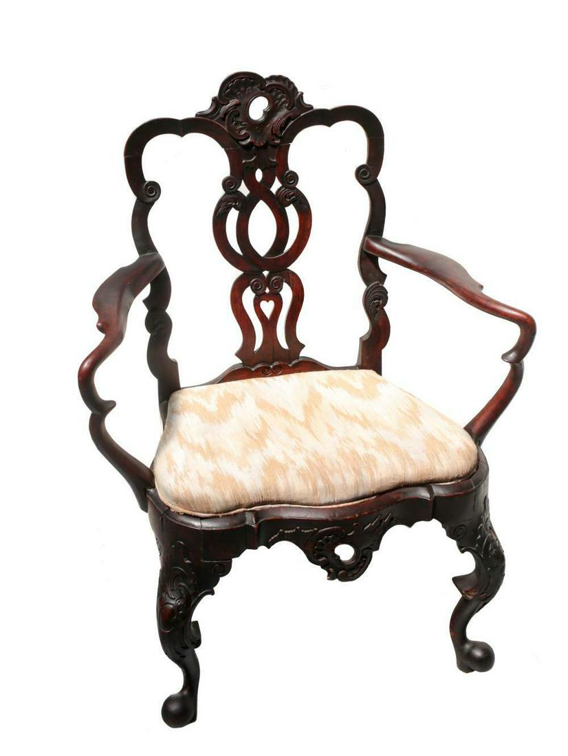 19th Century Ribbon Back Arm Chair (1 of 6)