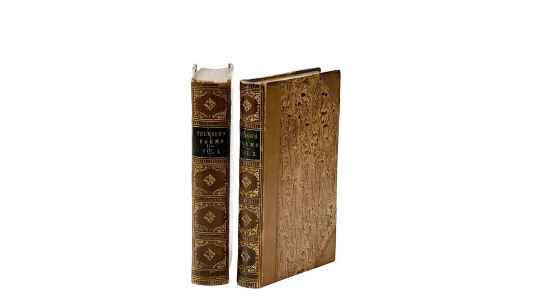 The Poetical Works of James Thompson, Vol 1 & 2, 1854, each with Double Fore-Edge Decoration (1 of 11)