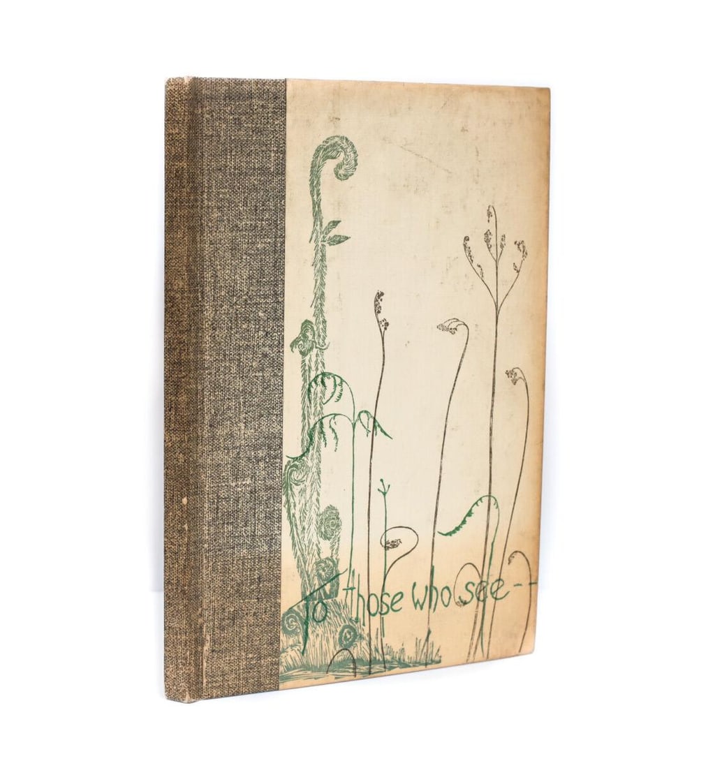 Gwen Frostic [Illustrated] 'To Those Who See' Presscraft Papers 1st Ed 1965: Frostic, Gwen 'To Those Who See' Presscraft Papers, Benzonia Michigan 1965. 1st Edition Hardcover. Hardcover with vellum and grey cloth boards. The vellum part, as well as illustrations throughout the