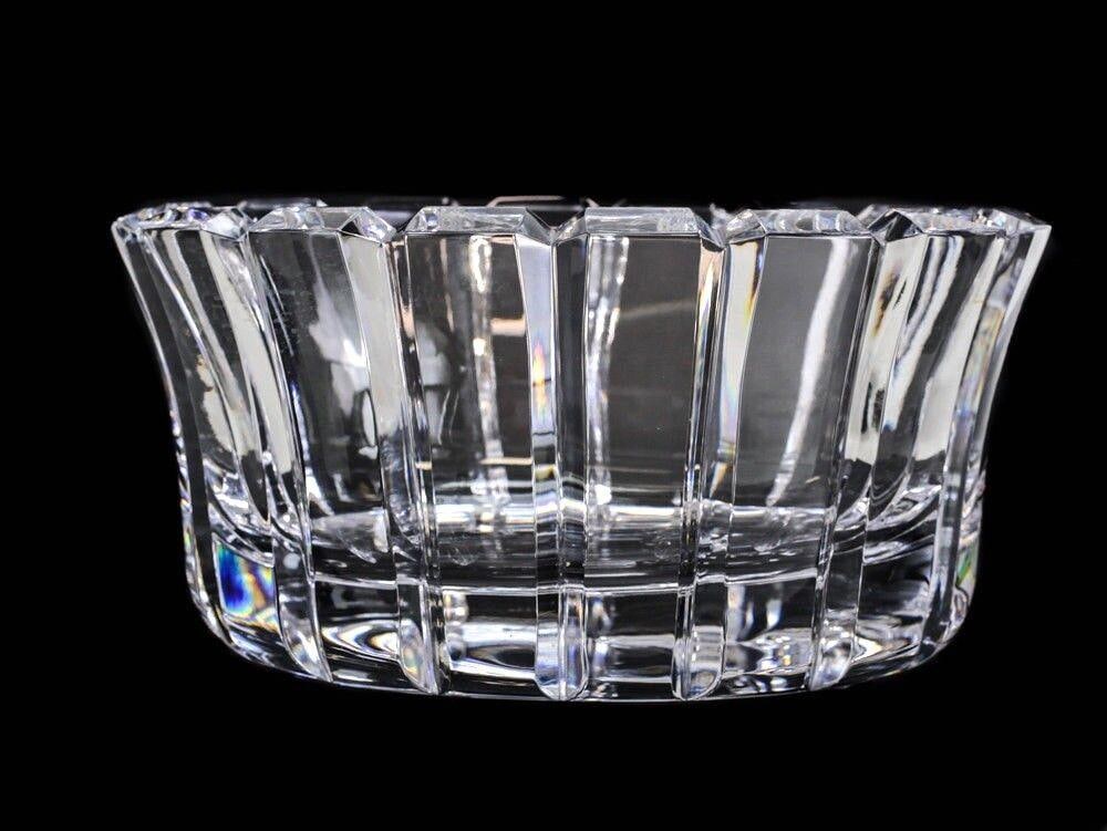 Large Orrefors Stenhammar Centerpiece Oval Bowl deep vertical cuts (1 of 3)