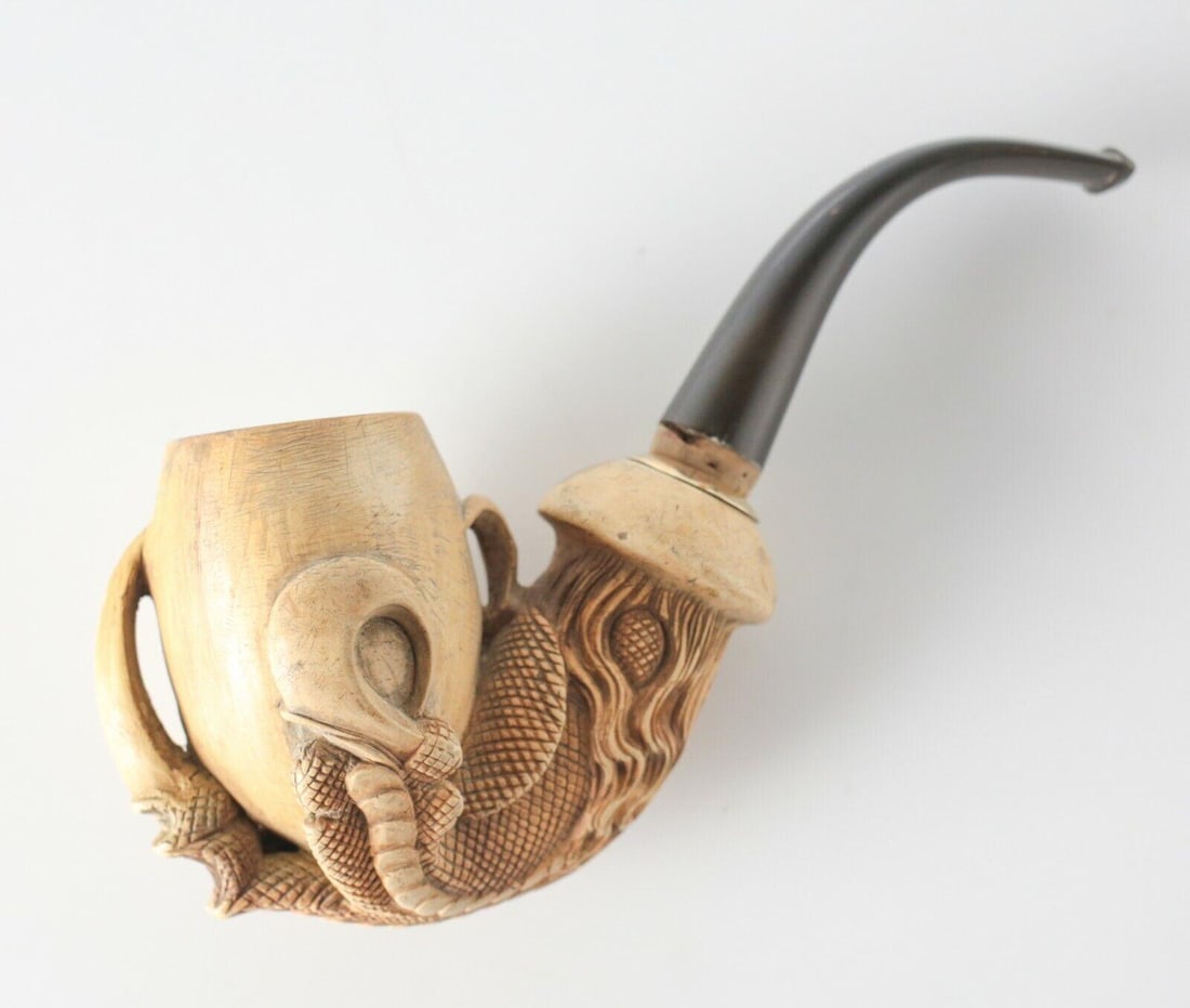Estate Egg in Eagle Claw meerschaum Pipe, likely Austrian (1 of 5)