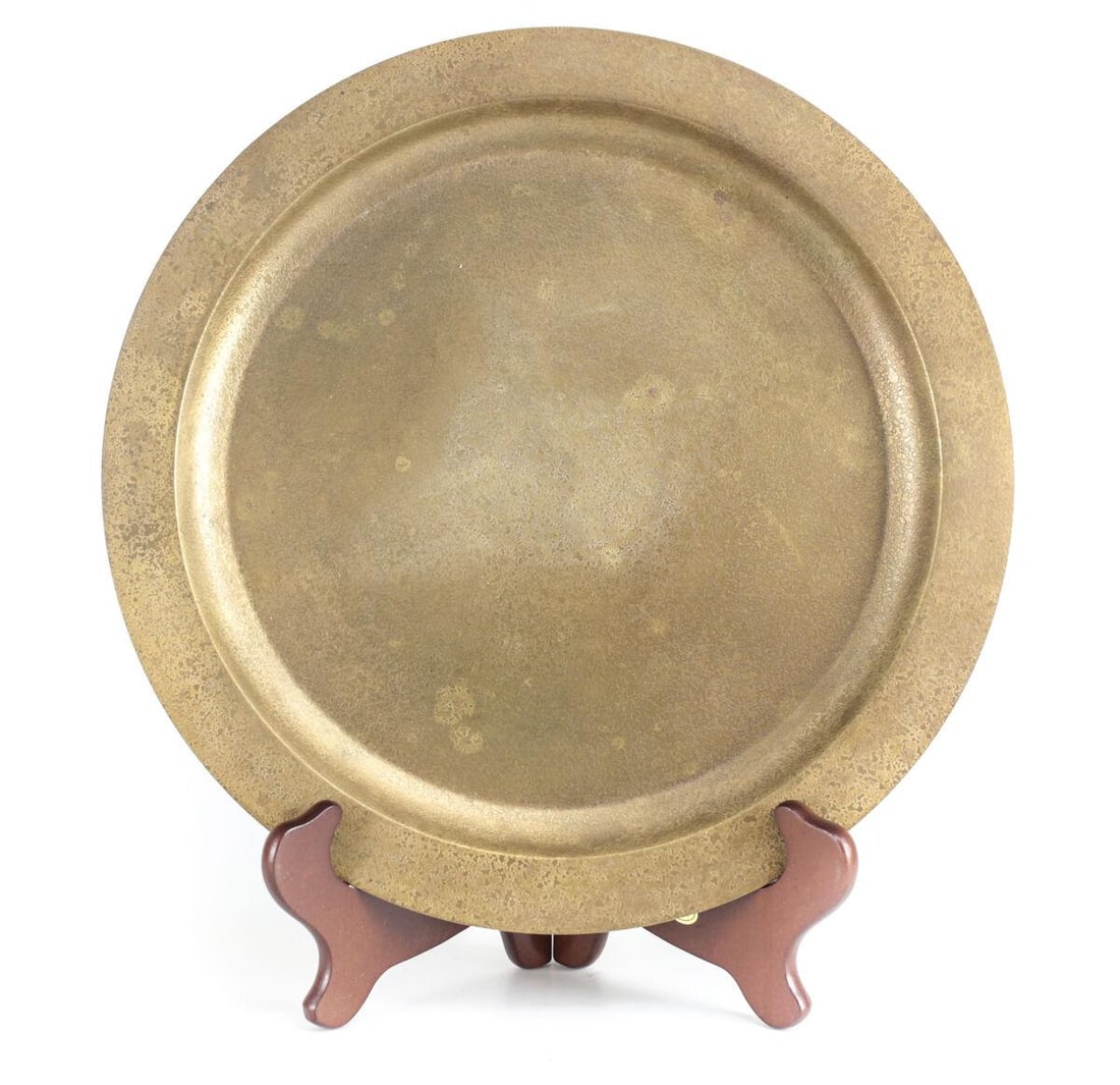 Tiffany Studios Bronze Gold Dore Bronze Tray, Plain Rim, #1721, c1900 (1 of 5)