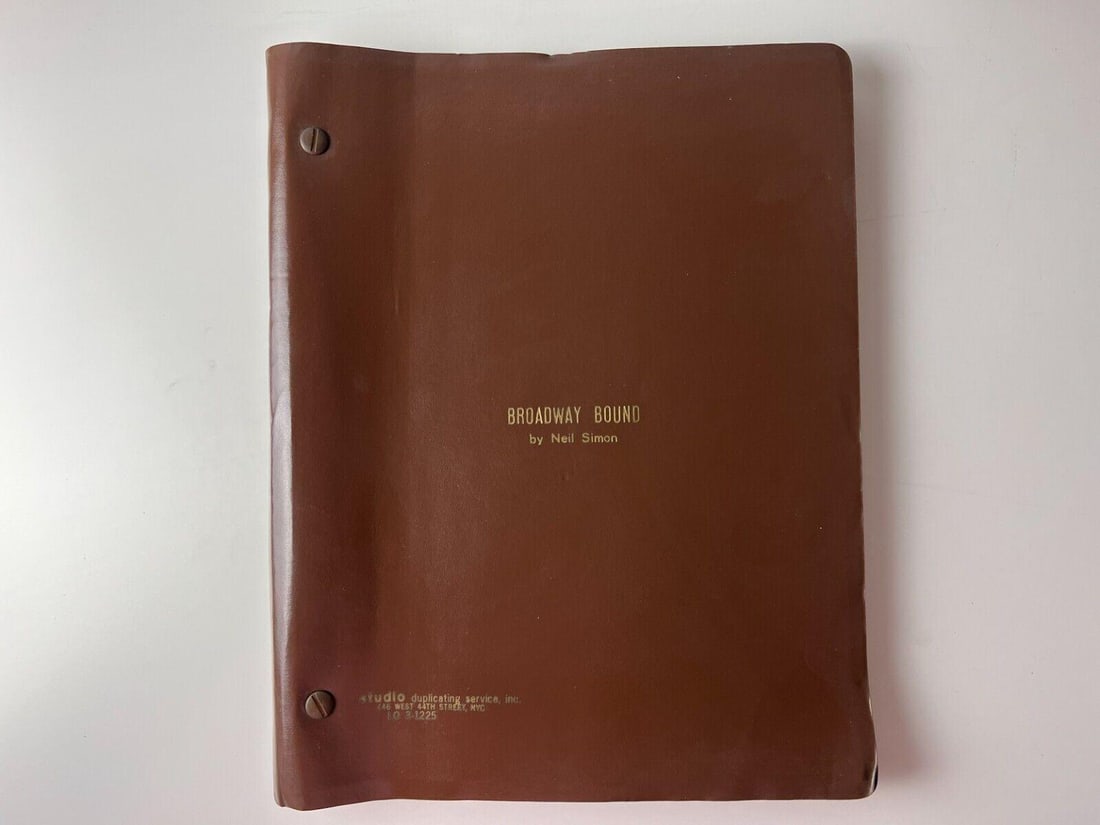 Neil Simon Vintage Script Broadway Bound Autographed and inscribed dated 1987 (1 of 6)