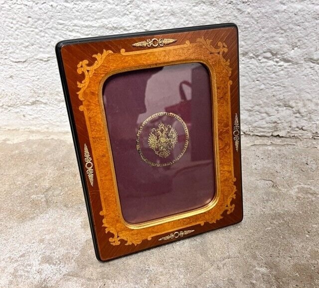 Selli G Gabriello Florence Inlaid Photo Picture Frame Gilt Sterling Silver 5x7 (1 of 5)