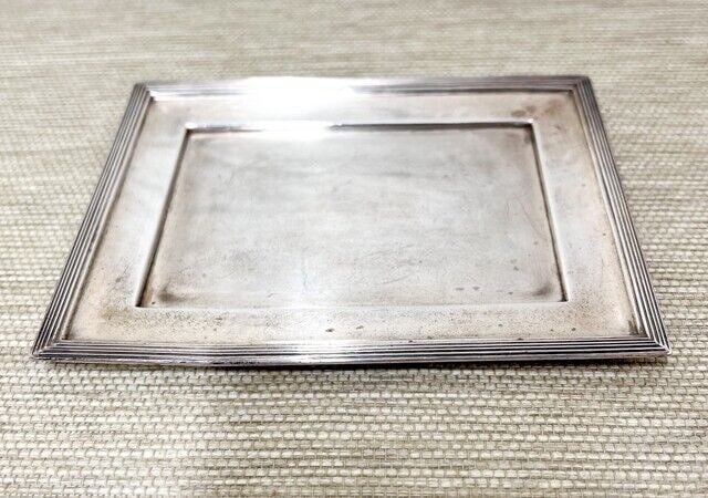 Bonebakker Amsterdam Sterling Silver Card Tray reeded rim (1 of 9)