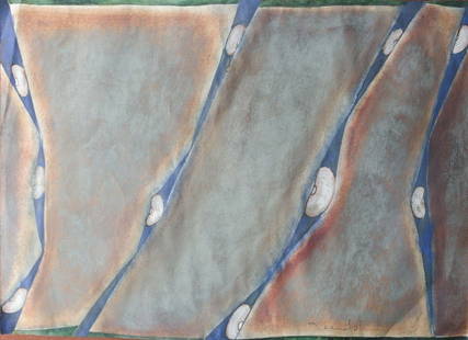 Francisco Toledo (Mexican 1940 -2019) Frijoles Dormidos: Francisco Benjamín López Toledo (Mexican 1940 -2019) "Frijoles Dormidos" (Sleeping Beans.) 2004 Watercolor and ink painting on paper, shadow box frame. Signed lower right. A Mexican Zapotec painter,