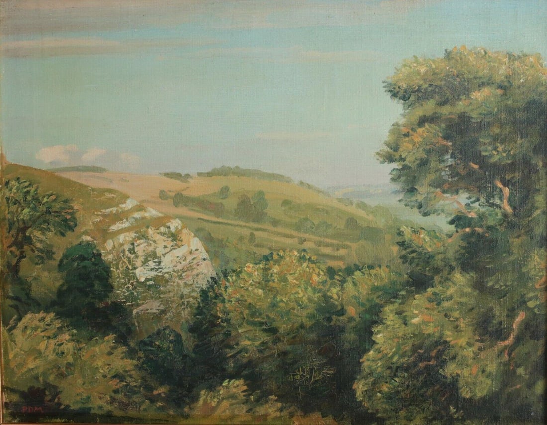 attributed Philip Douglas Maclagan British 1901-1972 Oil painting Landscape (1 of 5)