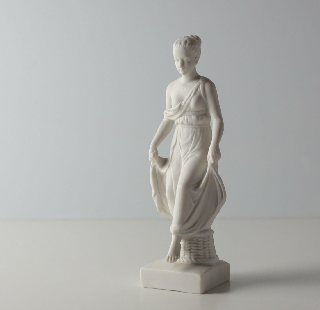 Porzellanfabrik Hertwig & Co White Bisque Porcelain Figurine, antiquity figure (1 of 5)