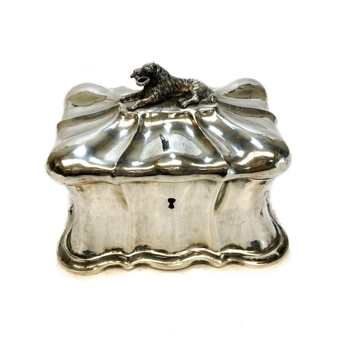 Austria-Hungarian 813 Silver Tea Caddy, c1860 (1 of 4)