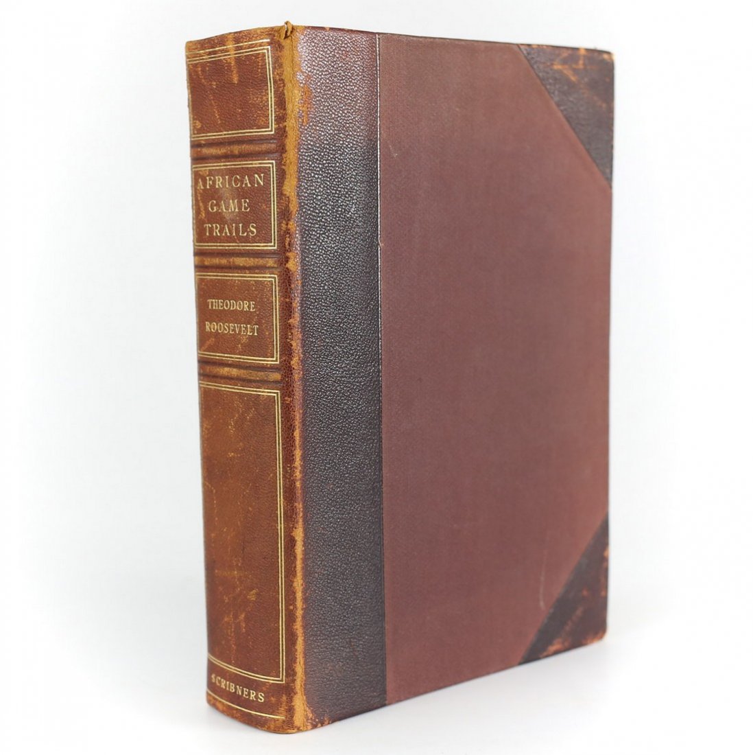 Roosevelt, Theodore, African Game Trails 1st Ed 1910: Roosevelt, Theodore 'African Game Trails'. Charles Scribner's Sons, New York, 1910 1st Edition tan end papers and 583, clear, minimally toned pages (gilt edged at the top) extensively illustrated with