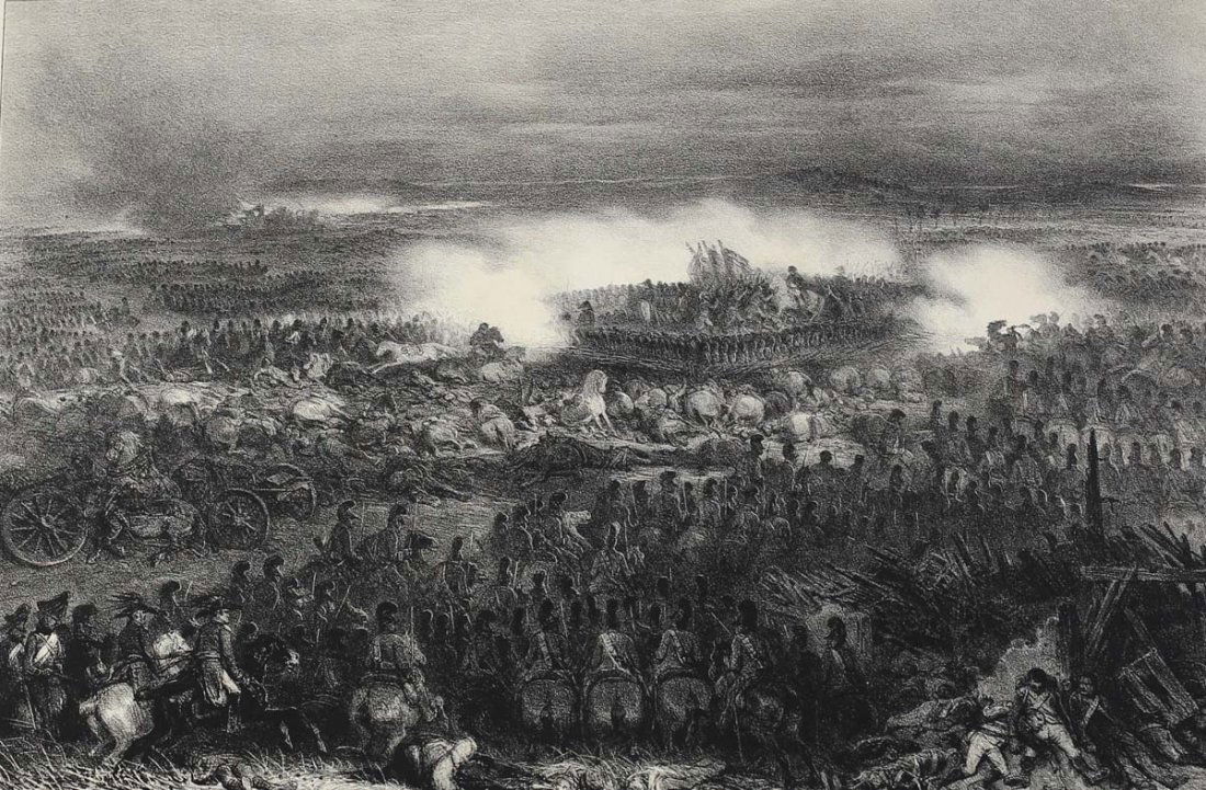 Raffet, Auguste Lithograph Waterloo, 18 juin 1815 (1 of 3)