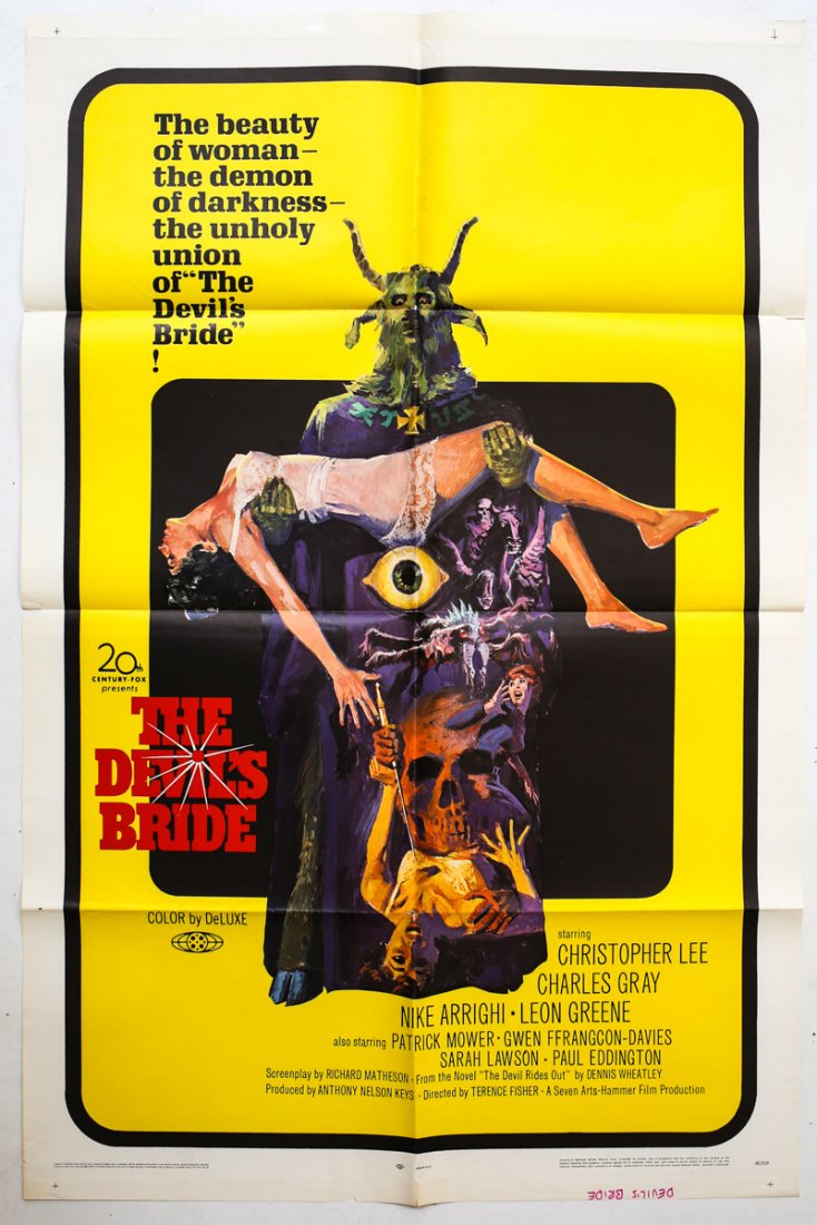 Movie Poster 'The Devil's Bride' (1968) Folded 1 Sheet (1 of 4)
