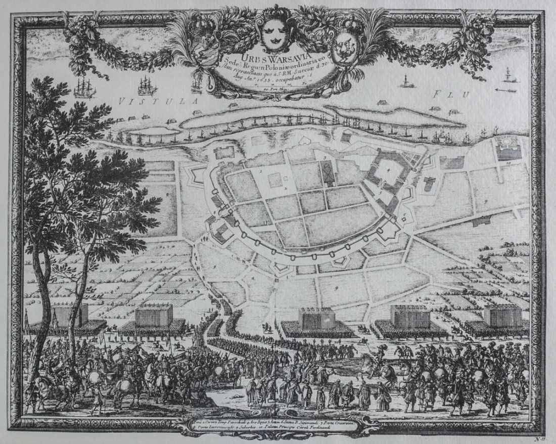 Photolithograph, map Urbs Warsavia Warsaw Poland (1 of 3)