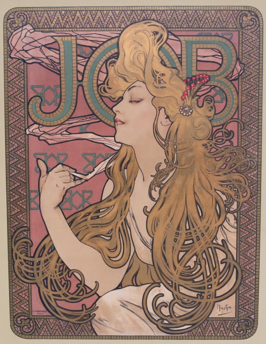 alphonse mucha cigarette job Alphonse mucha’s poster for job cigarette papers is one of the most famous works in design history taking its cue from a new kind of female beauty, its modern girl has hair with a life of its own the tendrils look more like the floating tentacles of a jellyfish mucha saw a spiritual, even moral. alphonse mucha cigarette job Alphonse mucha’s poster for job cigarette papers is one of the most famous works in design history taking its cue from a new kind of female beauty, its modern girl has hair with a life of its own the tendrils look more like the floating tentacles of a jellyfish mucha saw a spiritual, even moral.