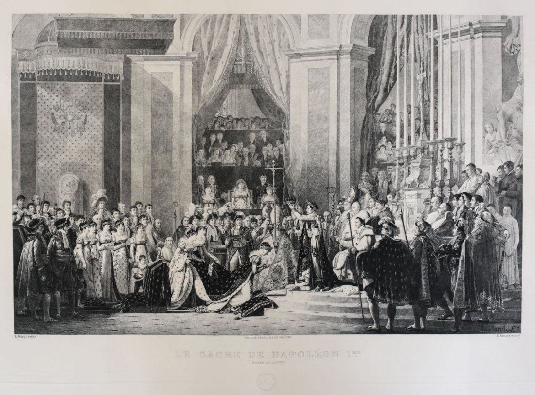 David, Jacques Louis Engraving Le Sacre de Napoleon (1 of 4)