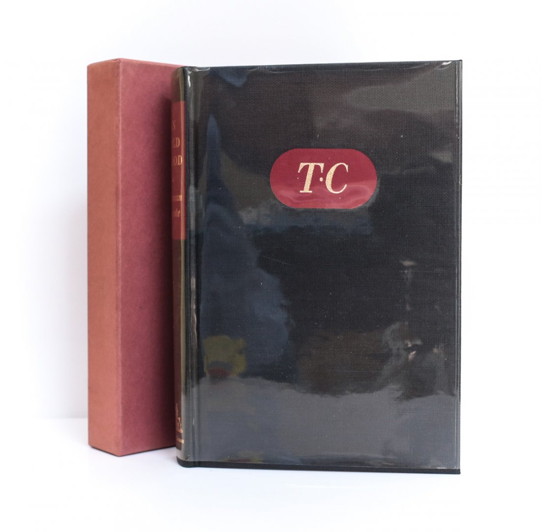 Capote, Truman In Cold Blood Signed w Slip Cover: Capote, Truman 'In Cold Blood' Random House New York 1965. Hardcover Slip cover Signed Ltd 500. Hardcover laminated dust jacket with Black leather boards and gilt and maroon lettering and decoration. 