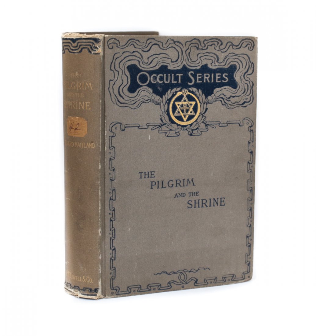 Maitland, Edward The Pilgrim and the Shrine 1889: Maitland, Edward 'The Pilgrim and the Shrine or Passages from the Life and Correspondence of Herbert Aislie' John W. Lovell Co 1889. Hardcover with grey cloth boards and navy lettering and decorations