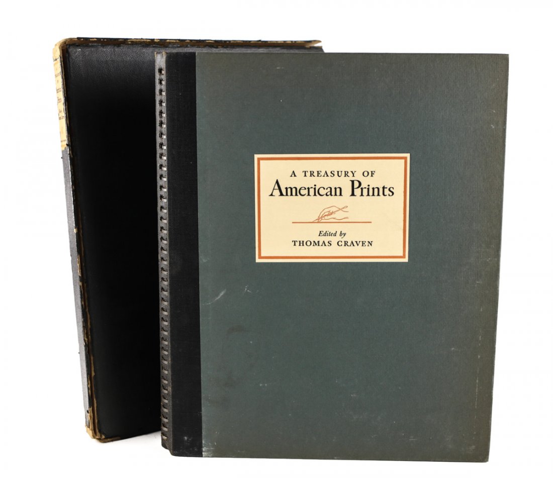 Craven, Thomas A Treasury of American Prints 1939: Craven, Thomas [editor] 'A Treasury of American Prints: A Selection of One Hundred Etchings and Lithographs by the Foremost Living American artists' Simon and Schuster, New York 1939. Hardcover with s