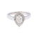 14KT White Gold 0.97ctw Pear Shaped Diamond Engagement