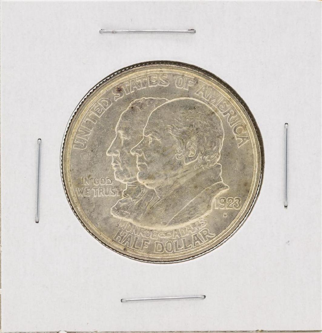 1923 Monroe and Adams Centennial Commemorative Half: One 1923 Monroe and Adams Centennial Commemorative Half Dollar Coin.