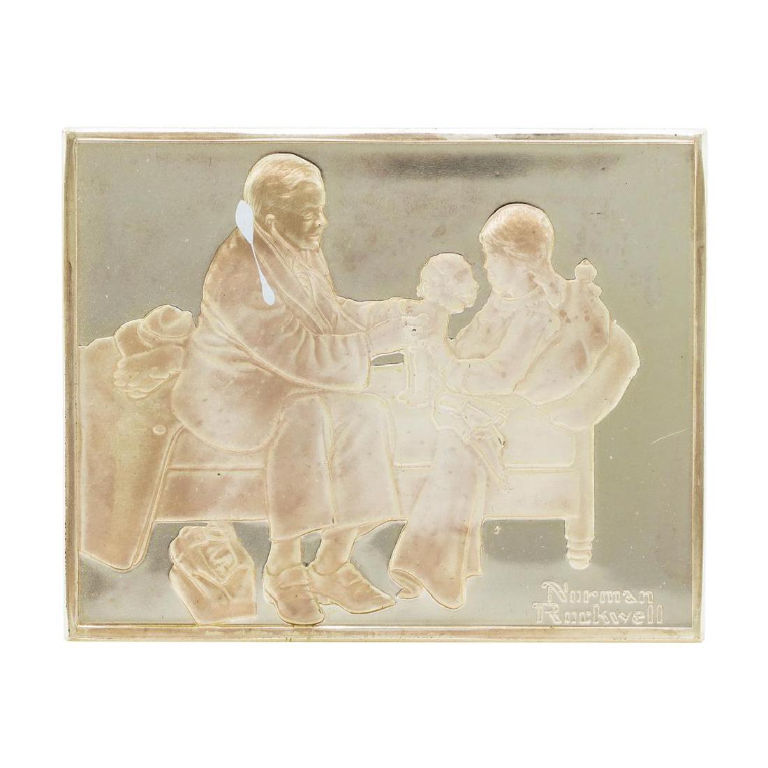 Norman Rockwell Fondest Memories 1500 Grains Sterling: One Norman Rockwell Fondest Memories 1500 Grains Sterling Silver Ingot.