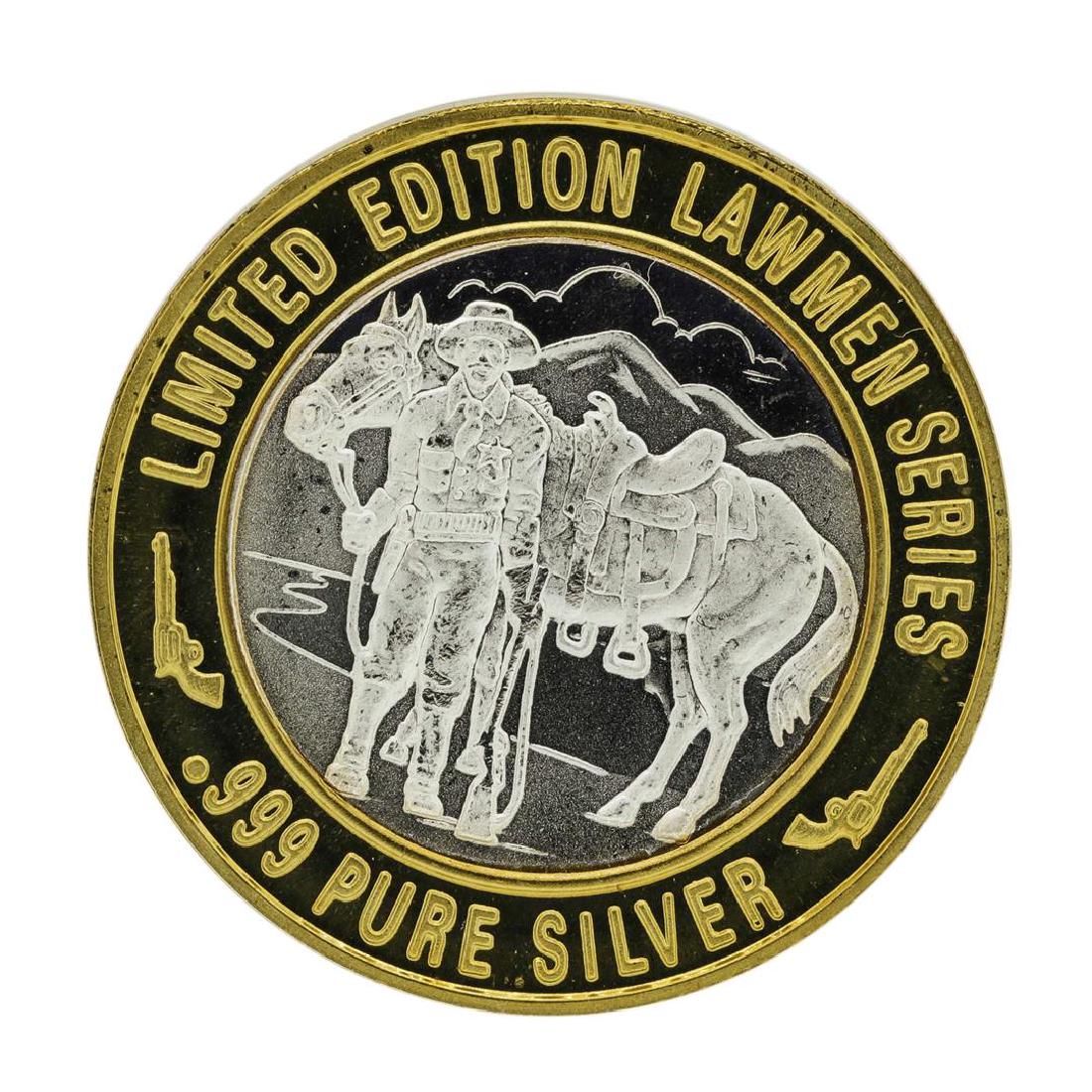 .999 Silver Limted Edition Lawmen Series $10 Limited: One .999 Silver Limted Edition Lawmen Series $10 Limited Edition Casino Gaming Token.