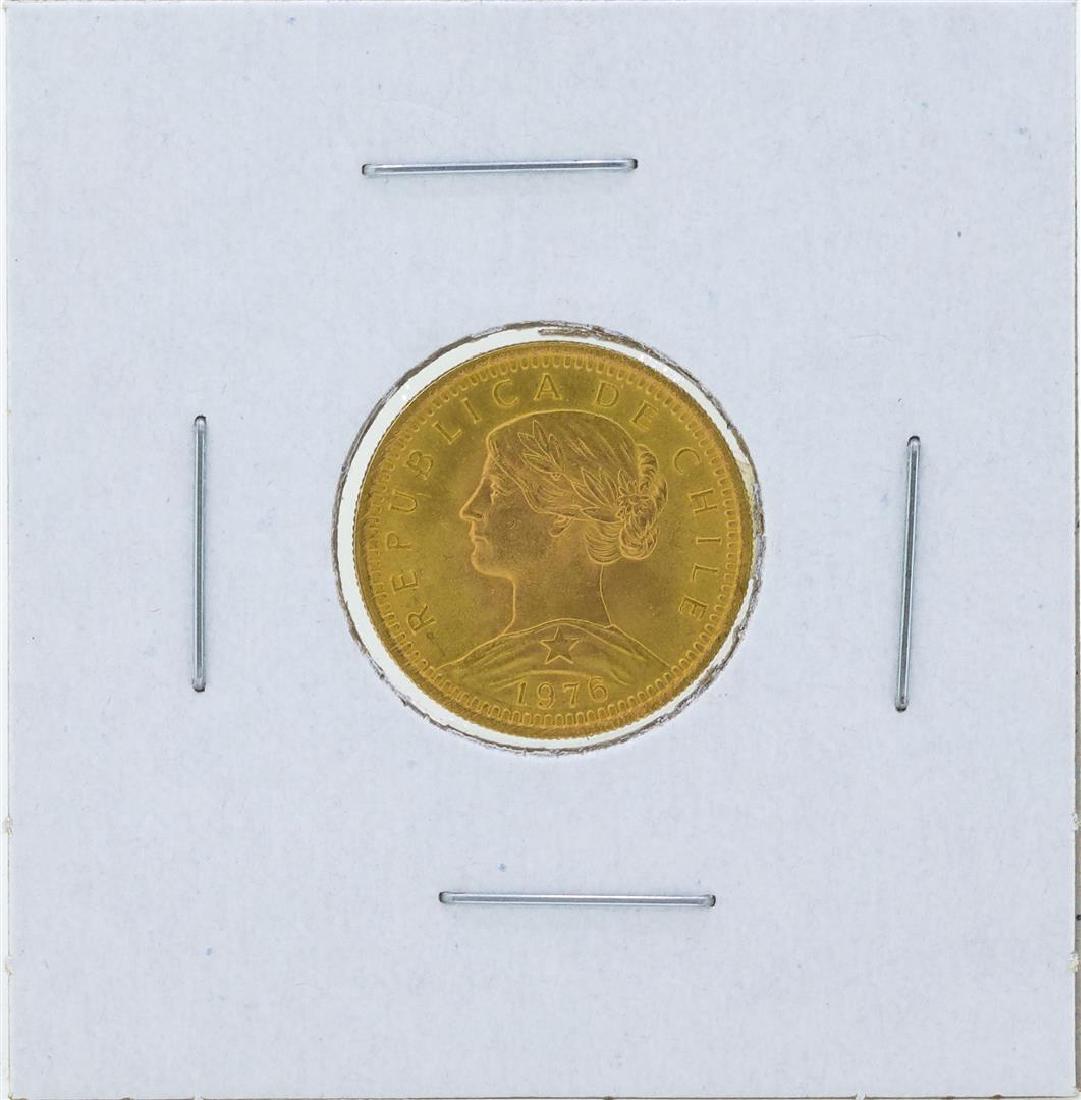 1976 Chile 20 Pesos Gold Coin: One 1976 Chile 20 Pesos Gold Coin.