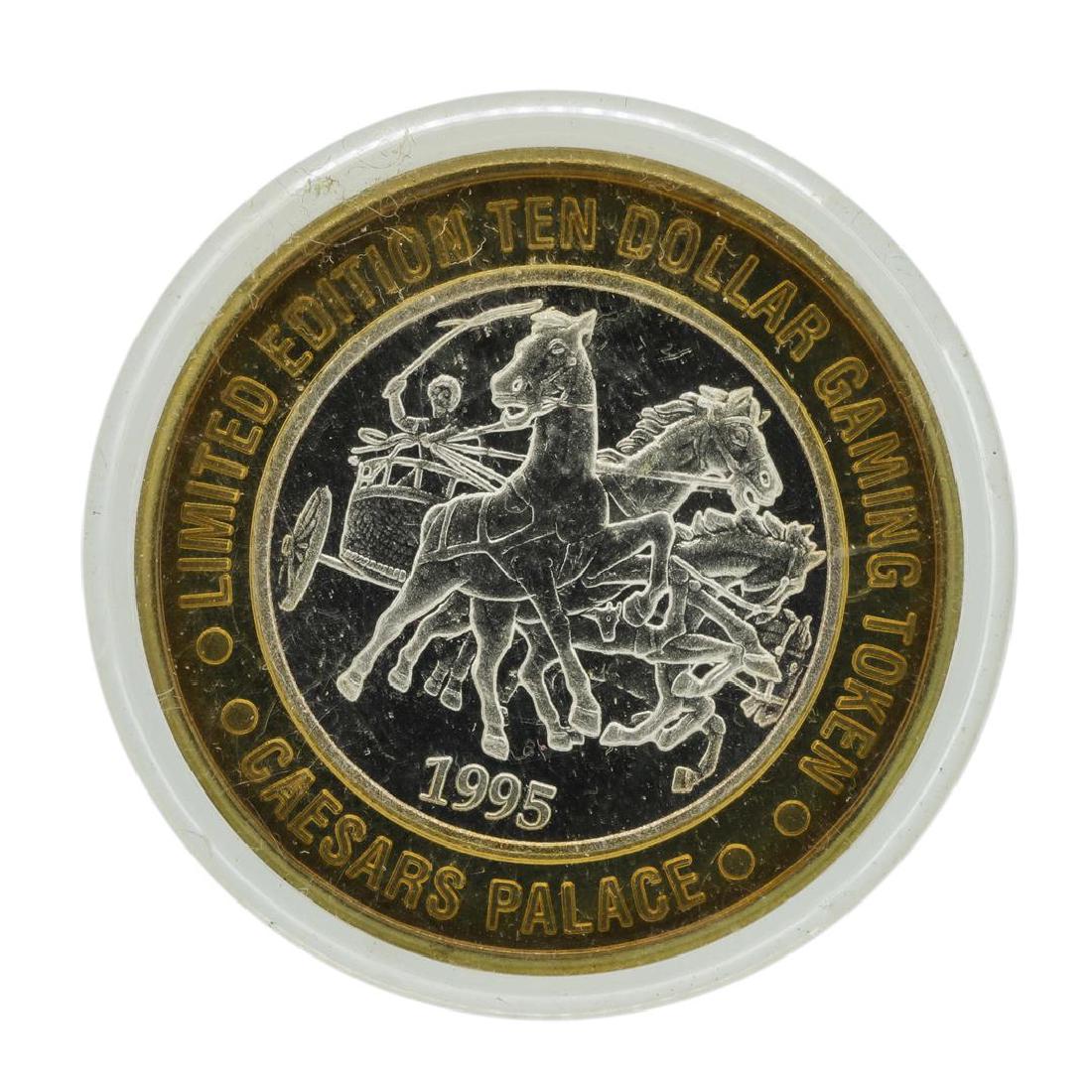 .999 Silver Caesars Palace Las Vegas, Nevada $10 Casino: One .999 Silver Caesars Palace Las Vegas, Nevada $10 Casino Limited Edition Gaming Token.