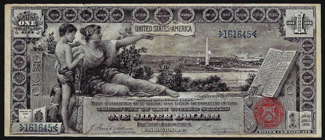 1896 $1 Silver Certificate Educational Note: One 1896 $1 Silver Certificate Educational Note.