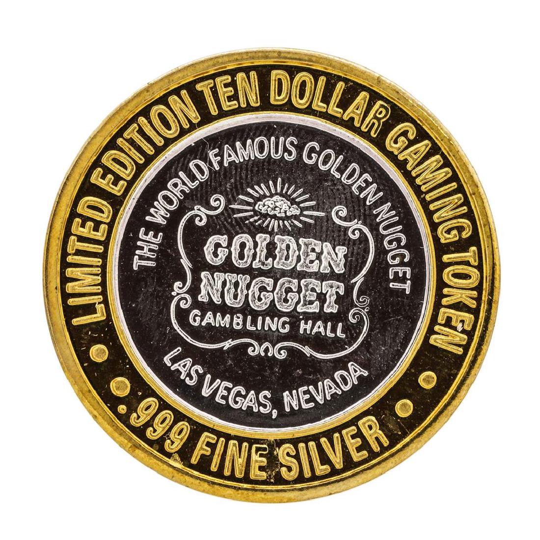 .999 Silver Golden Nugget Las Vegas $10 Casino Limited: One .999 Silver Golden Nugget Las Vegas $10 Casino Limited Edition Gaming Token.