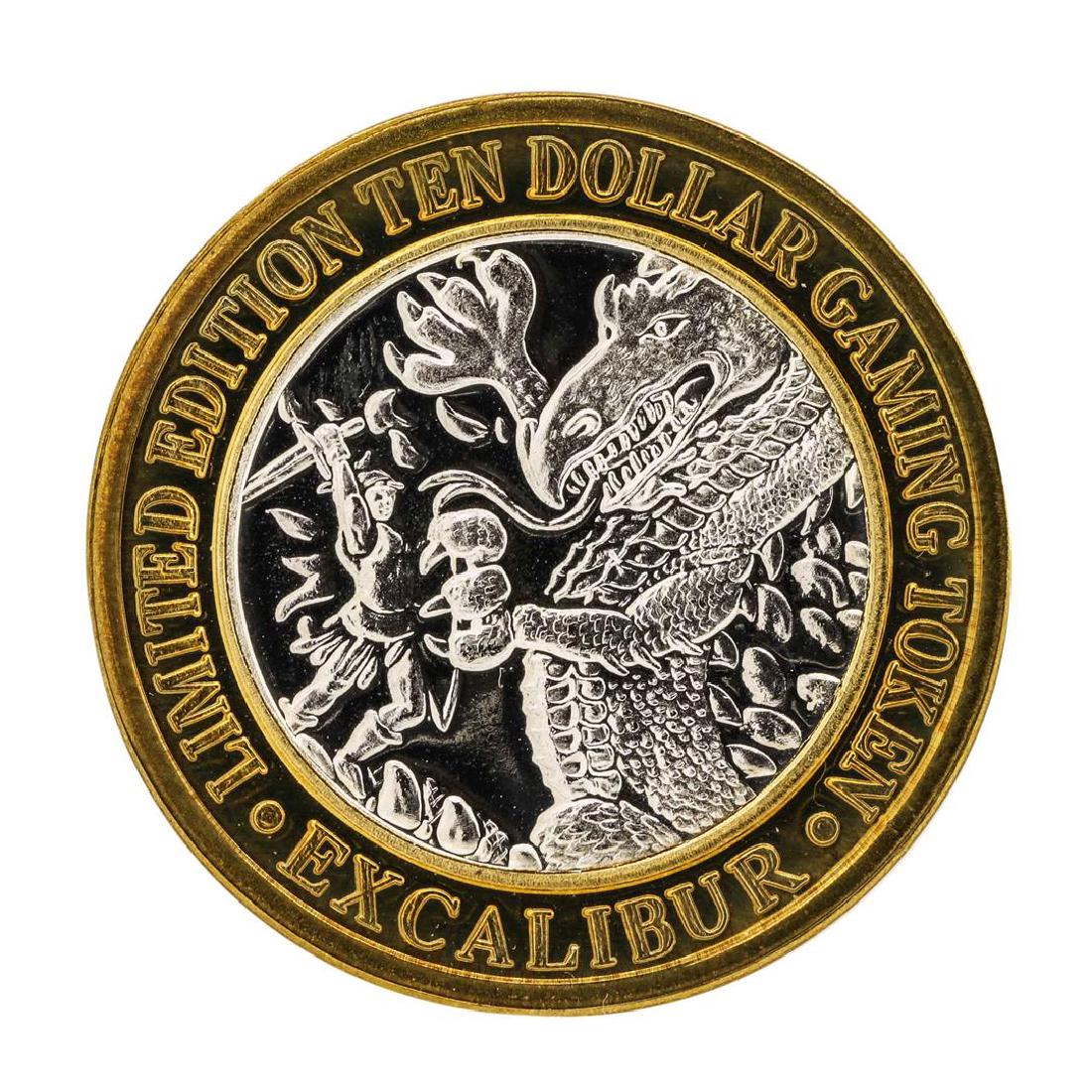 .999 Silver Excalibur Las Vegas Nevada $10 Casino: One .999 Silver Excalibur Las Vegas Nevada $10 Casino Limited Edition Gaming Token.