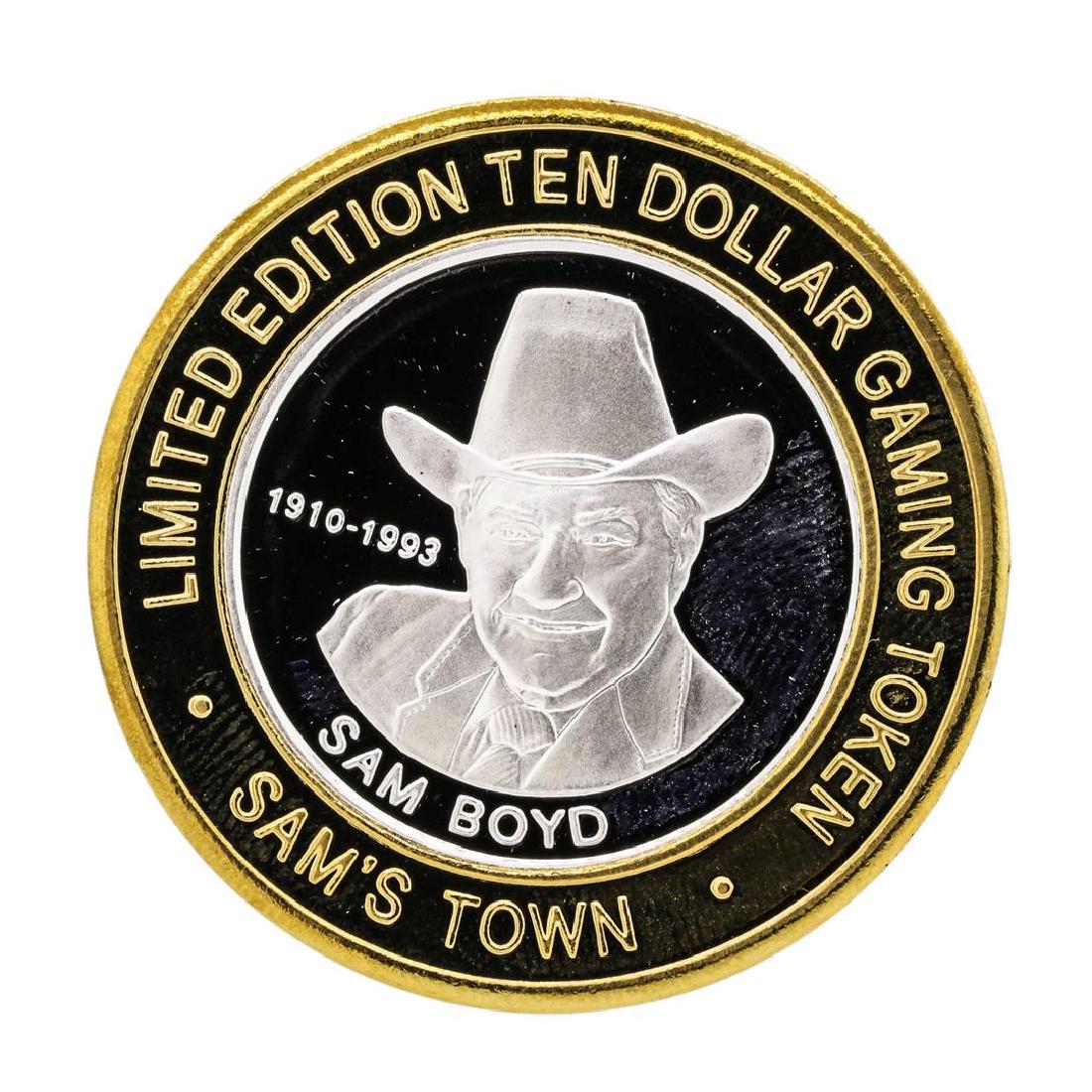 .999 Silver Sam's Town Las Vegas $10 Casino Limited: One .999 Silver Sam's Town Las Vegas $10 Casino Limited Edition Gaming Token.