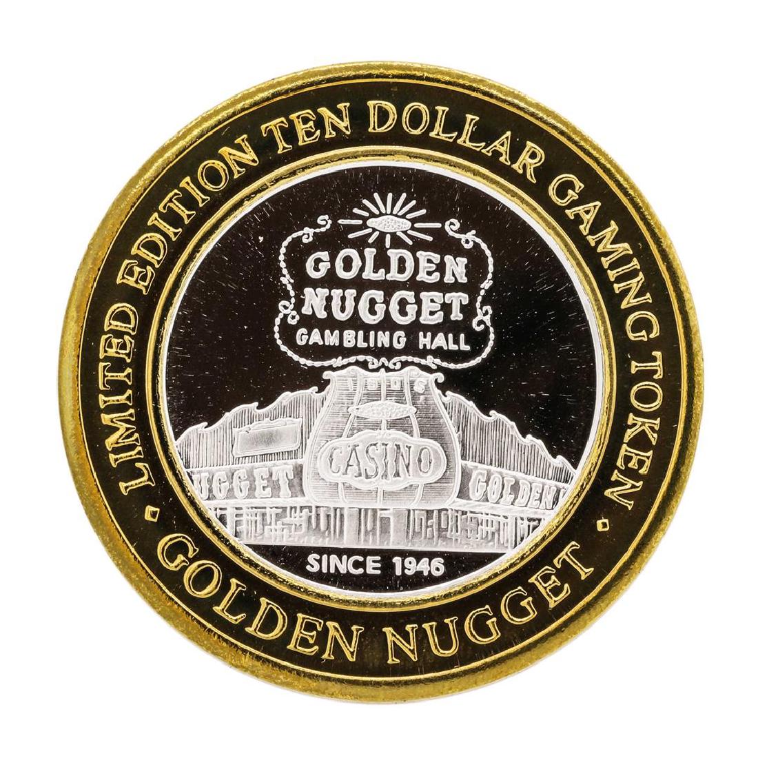 .999 Silver Golden Nugget Las Vegas $10 Casino Limited: One .999 Silver Golden Nugget Las Vegas $10 Casino Limited Edition Gaming Token.