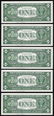 Lot of (5) Consecutive 1957 $1 Silver Certificate Notes - 2