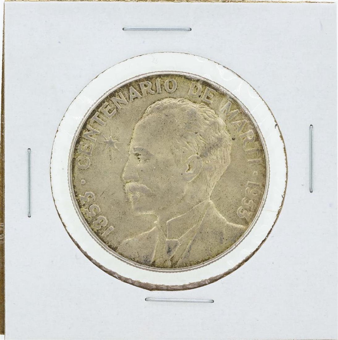 1953 Cuba 1 Peso Silver Coin: One 1953 Cuba 1 Peso Silver Coin.