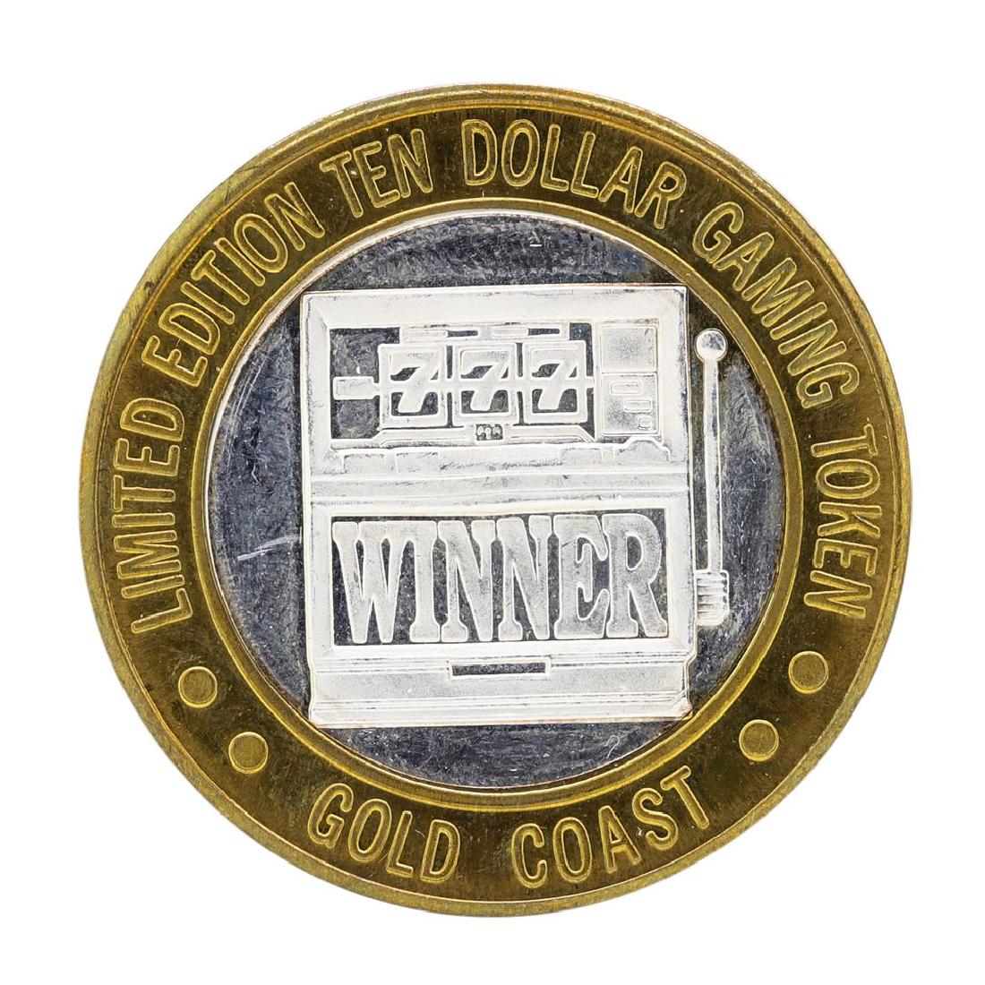 .999 Fine Silver Gold Coast Las Vegas $10 Casino: One .999 Fine Silver Gold Coast Las Vegas $10 Casino Limited Edition Gaming Token.
