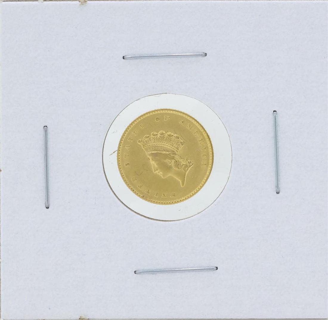 1855 $1 Gold Dollar Type 2 Coin: One 1855 $1 Gold Dollar Type 2 Coin.