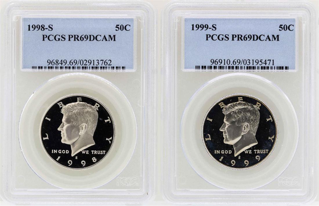 1998-S to 2001-S Kennedy Half Dollar Coins PCGS: One 1998-S to 2001-S Kennedy Half Dollar Coins PCGS PR69DCAM. PCGS Graded.