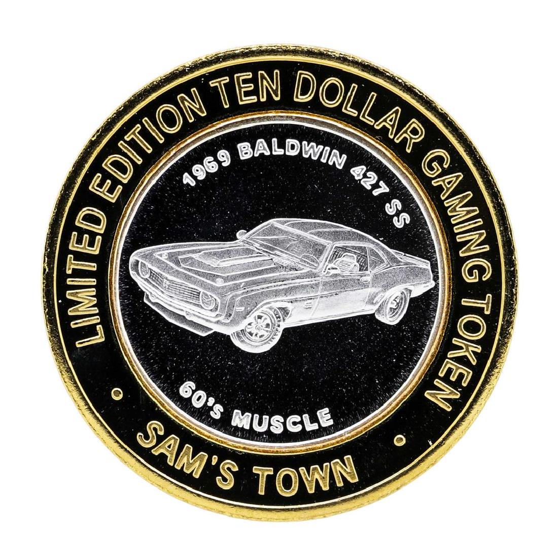 .999 Silver Sam's Town Las Vegas Nevada $10 Casino: One .999 Silver Sam's Town Las Vegas Nevada $10 Casino Limited Edition Gaming Token.