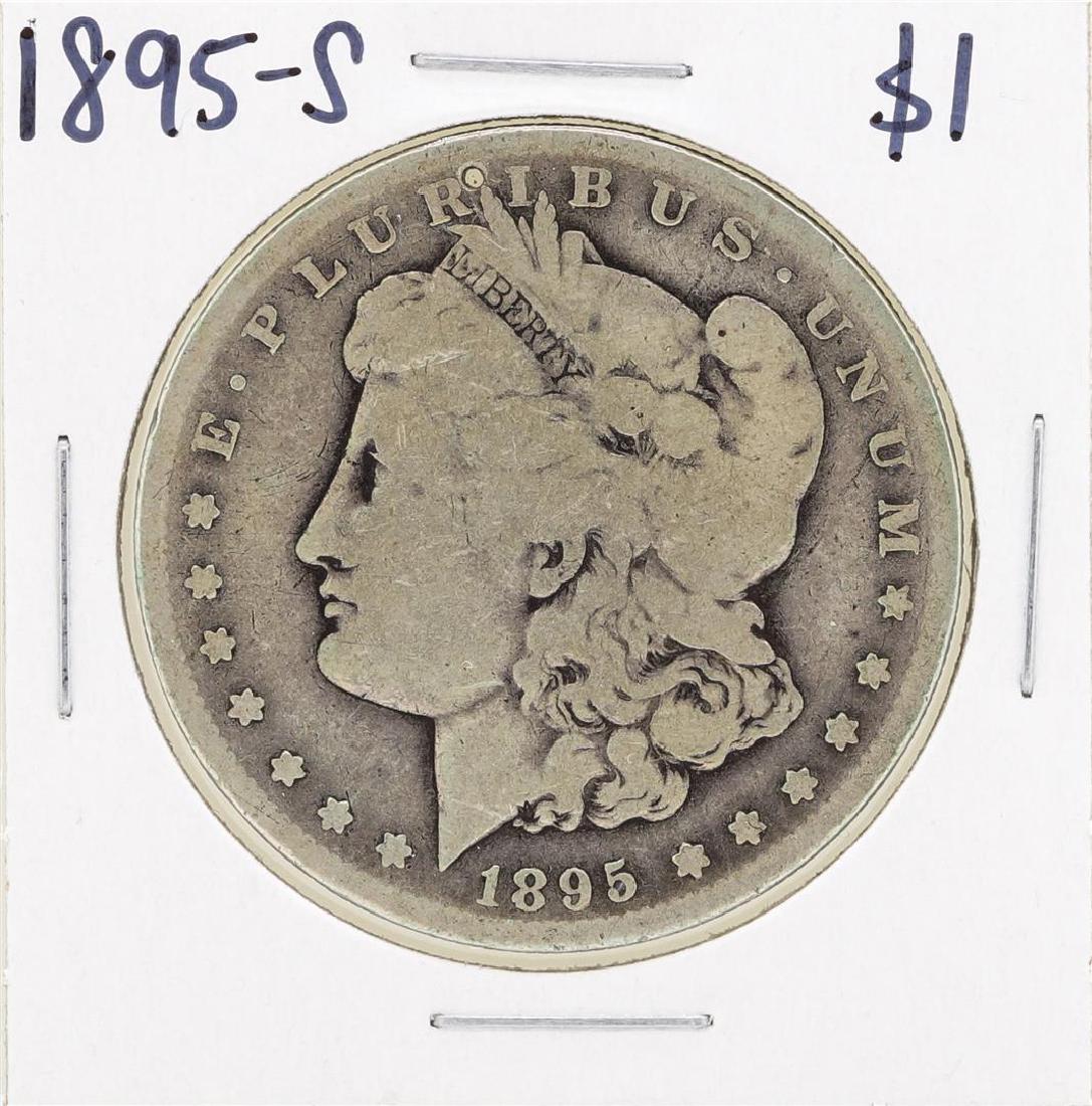 1895-S $1 Morgan Silver Dollar Coin: One 1895-S $1 Morgan Silver Dollar Coin.