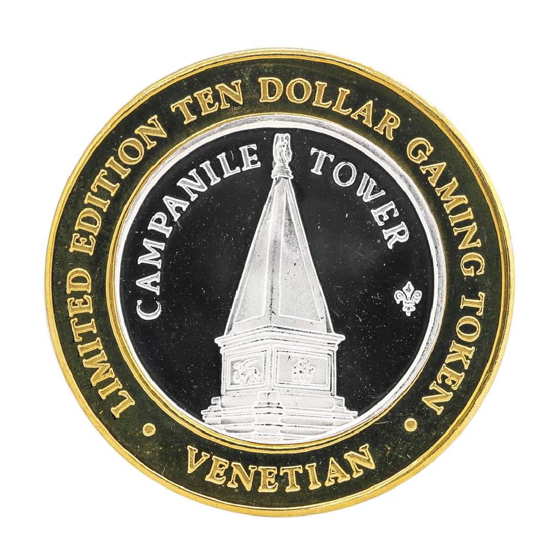 .999 Silver The Venetian Las Vegas $10 Limited Edition: One .999 Silver The Venetian Las Vegas $10 Limited Edition Casino Gaming Token.